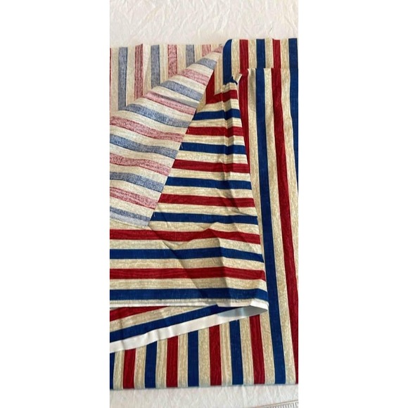 00038 - 1.75 Yds Patriotic Cotton Fabric – Red White Blue Quilting Fabric – New - Picture 1 of 2